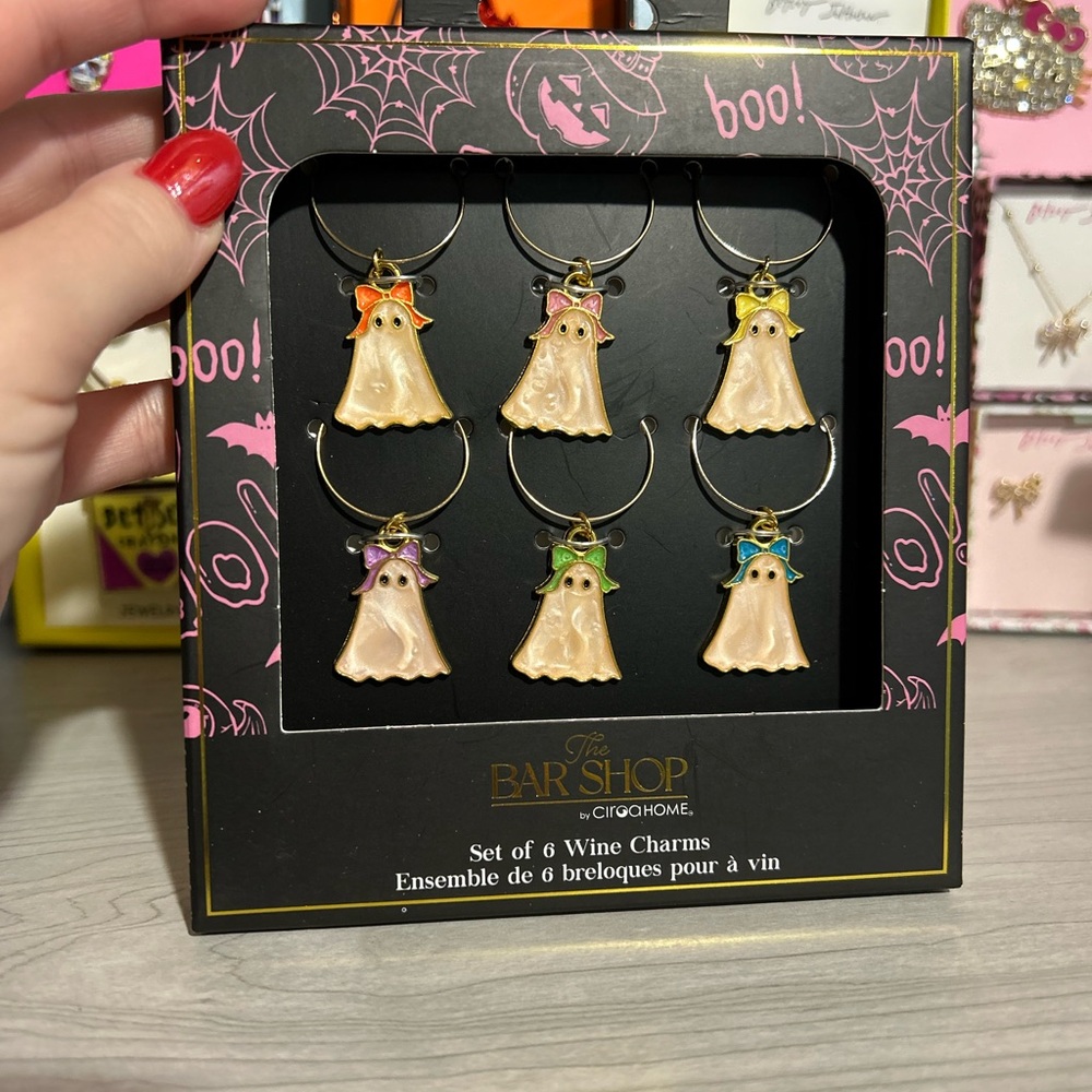 Ghost Wine Charms Set